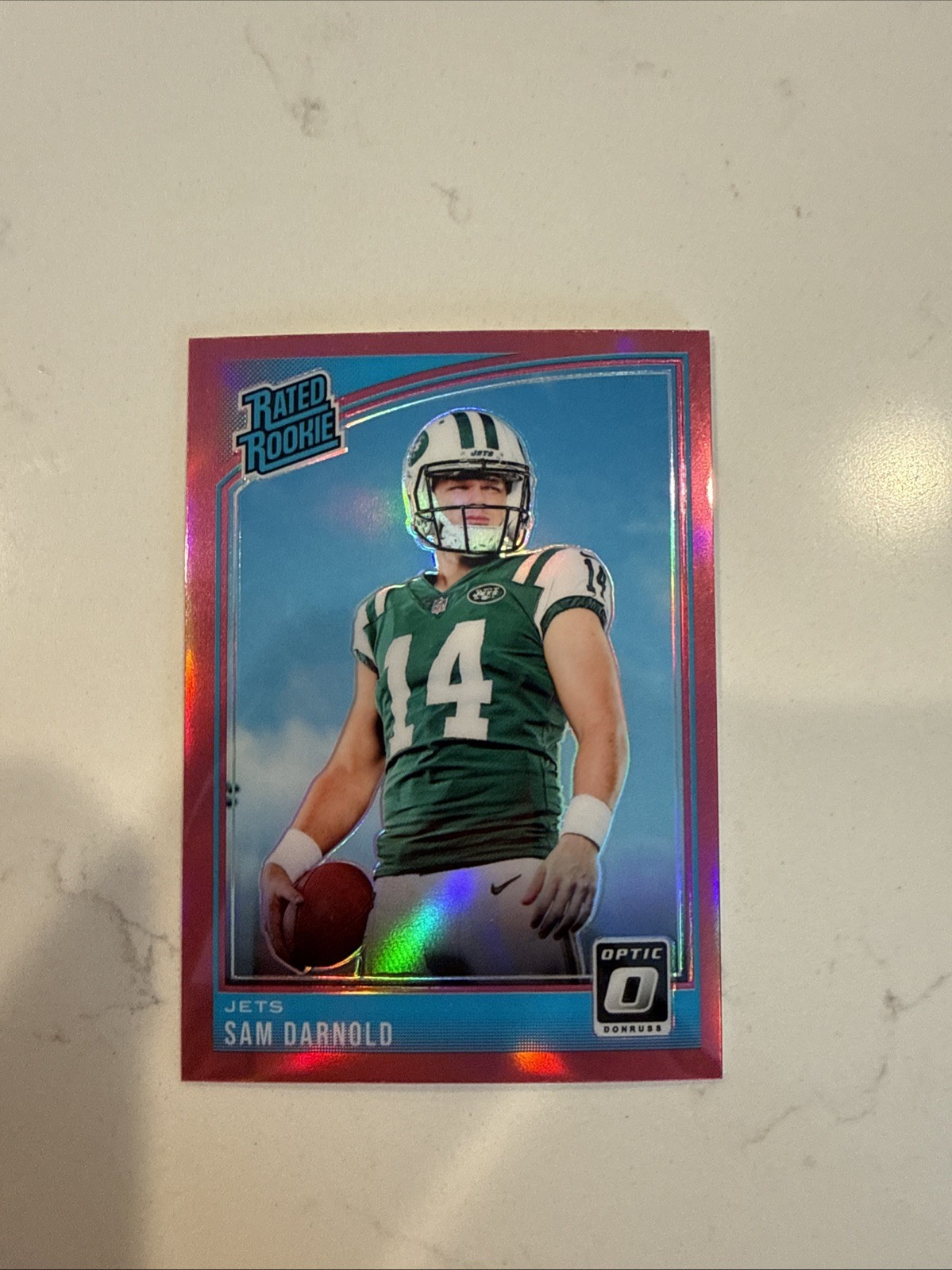 2018 Donruss Optic Pink Prizm Sam Darnold RC