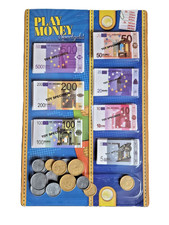 ✅2 X EURO PLAY MONEY SPIEL GELD SET KINDER  KAUFLADEN KINDERSPELGELD IM BLISTER✅