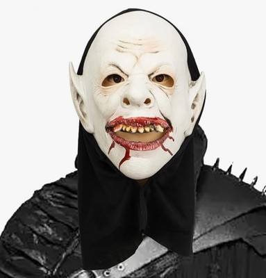 Grusel Party Dracula / Vampir Latex Kostüm Halloween Maske Grusel Horror