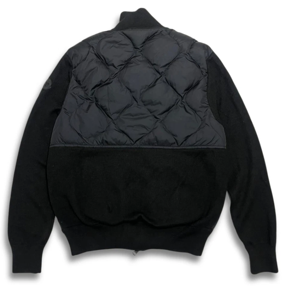 Moncler Tricot Down Cardigan Jacket  Men’s M, quilted nylon & wool, Black Badge - Image 4 of 4