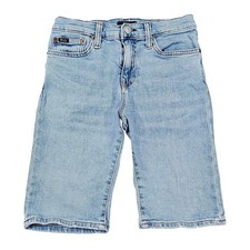 POLO RALPH LAUREN BOYS  SULLIVAN SLIM DENIM SHORTS   SIZE 12   LIGHT BLUE WASH