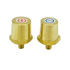 M6 Thread Male Brass Battery Terminal Charging Posts, M6 1 Pair M6 Male Brass