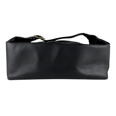 Auth BALLY Handbag Black Leather/Goldtone - z9594