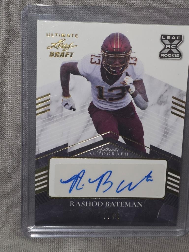 Rashod Bateman Leaf Ultimate Draft #RB2 Autographs