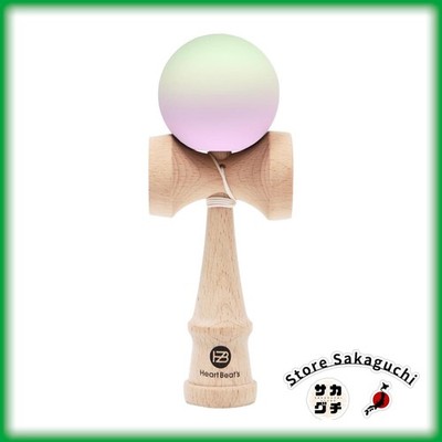 Heart Beat's Competition Kendama Matte Grip Two-Tone Yellow Green & Light Purple