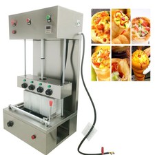 110V Spiral Shape Pizza Cone Forming Maker Stainless Steel w/ 4 Dies for Bakery