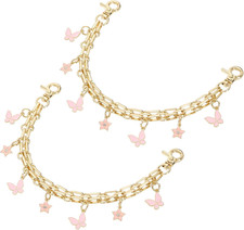 2Pcs 10" Purse Extender Chain Straps, Bag Accessories Charm for Women Handbags H
