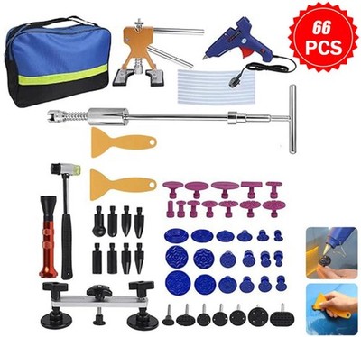 66pc Car Paintless Dent Removal Kit Slide Hammer Repair PDR Glue Gun Tab Puller.