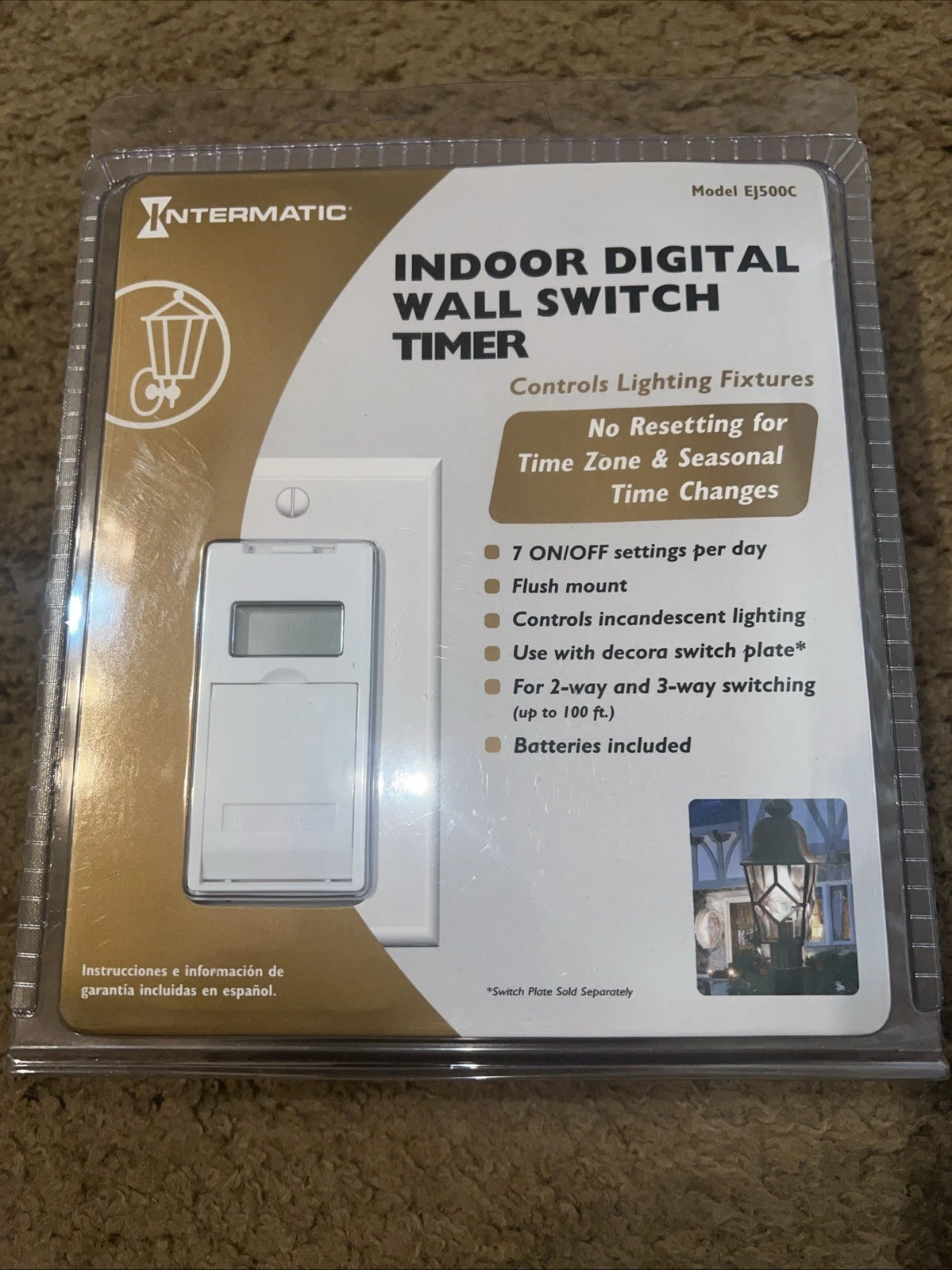 Intermatic EJ500C Indoor Digital Electronic Wall Switch Timer NEW FACTORY SEALED