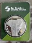 1oz .999 Fine Silver Elephant San Diego Zoo Wildlife Alliance Round, 1 Oz