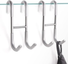 NINETREX Shower Door Hooks, Towel Hooks Frameless Glass Door, 2 Pack