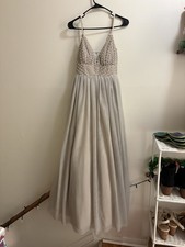 Speechless Prom/Formal  Light Gray Long Strap Dress NEW With Tags Size 5  