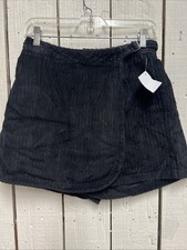 Vintage Palmettos Black wrap corduroy mini skirt 90s Size 9 C133