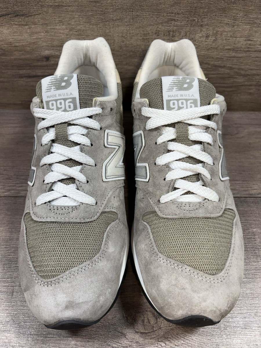 VTG New Balance 996 Made In USA Grey U996GR Gray White Suede Mens