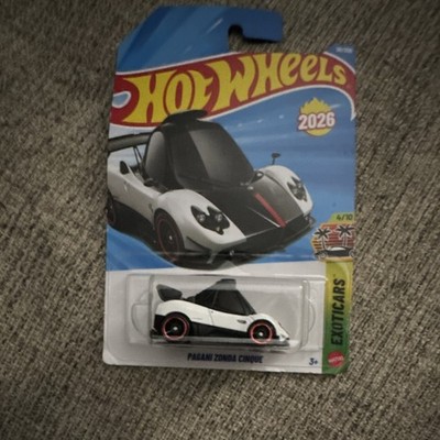 Hot Wheels Pagani Zonda Cinque Exoticars 1:64 Diecast Car 2026 White Black Red
