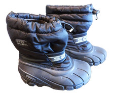 Sorel Snow Boot 1431731011 Black Winter Snow Boots Unisex Kids SZ 11