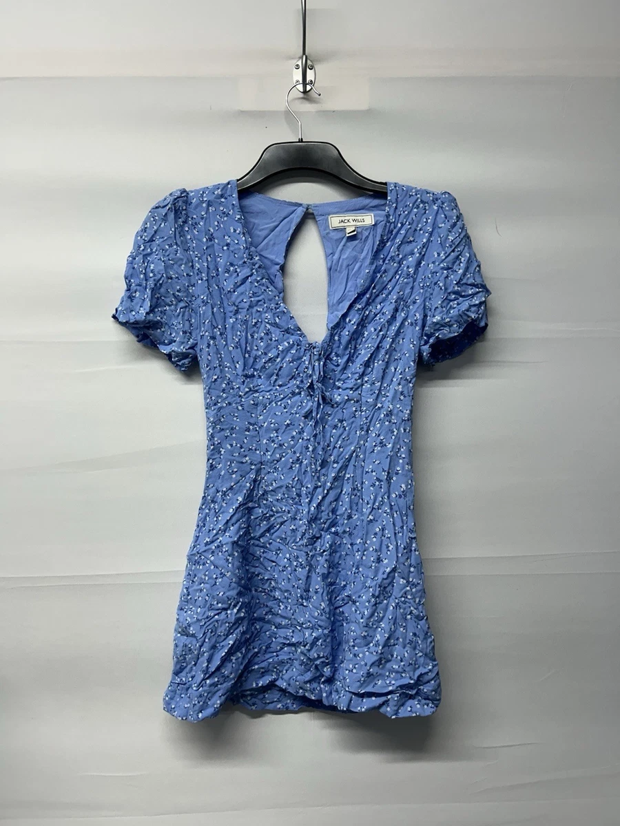 jack wills blue floral dress Provence Bloom Tiered Midi Dress Floral Blue main image 1