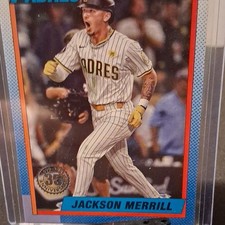 Topps Jackson Merrill #T90-64 San Diego Padres 2025 Series 1 1990 Insert