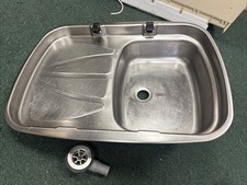 Caravan Motorhome Argent   Sink And Drainer 63 X 47 cms Stainless Steel