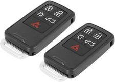 X AUTOHAUX 2pcs Car Keyless Entry Remote Key Fob Shell Case for Volvo Black