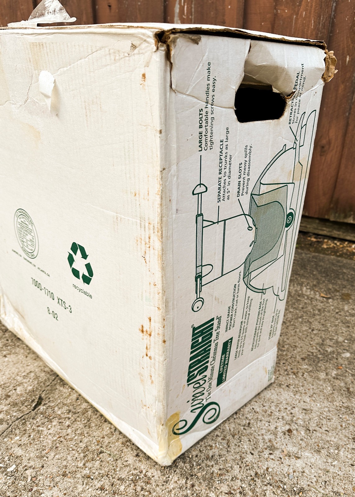 Vtg 90s Swivel Straight XTS3 The One Minute Christmas Tree Stand 10' 100lb w Box