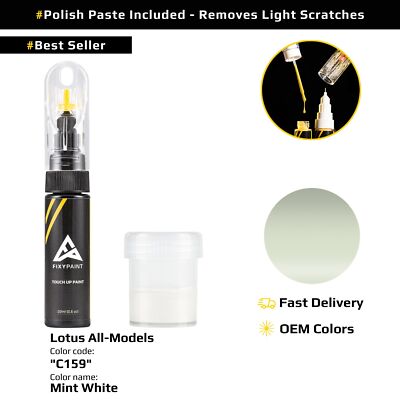 Touch up Paint for Lotus All Models Code: C159 Mint White