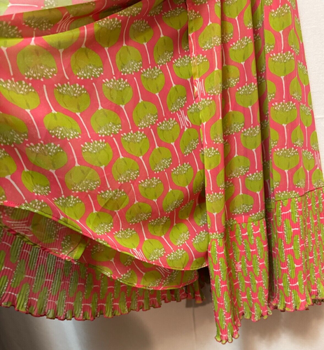 Lilly Pulitzer Kleid grün rosa Wickel Rüschen Größe 4 Gürtel Polyester gefüttert - Bild 4 von 18
