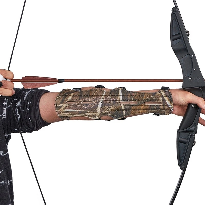 Archery Bow and Arrow Leather Arm Guard Outdoor Hunting Shooting Arm Protector - Image 2 of 4