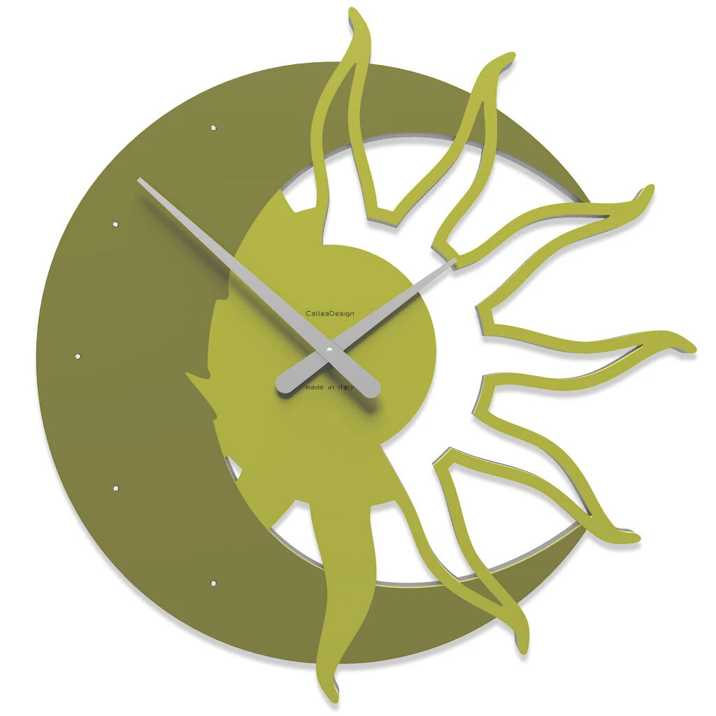FJAUOQ Orologio Da Parete Silenzioso 25,4 Cm - Design Foglie Tropicali Verdi, Senza Ticchettio, PVC Ecologico - Per Cucina, Soggiorno, Bagno, Ufficio - Batteria AA Non Inclusa