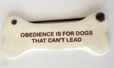 Vintage Smoky Mountain Pottery Ceramic Dog Bone Hanging Wall Plaque 7 1/2"