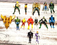 DC Super Heros Lot of 13 Action Figures/Collectibles. For Play and to Customize.
