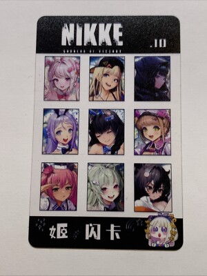 Set 10 Group Girls Nikke Goddess Of Victory Girl Sexy Card Holo Anime Rare Art
