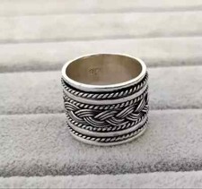 Solid 925 Sterling Silver Wide New Spinner Band Ring Handmade Gift Ring All Size