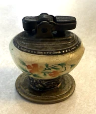 Antique Ceramic Ronson Leona Table Lighter As IS