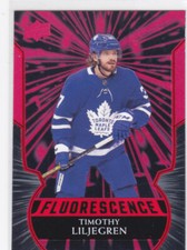 2020/21 UD..TIMOTHY LILJEGREN..FLUORESCENCE..ROOKIE..# F-28..MAPLE LEAFS