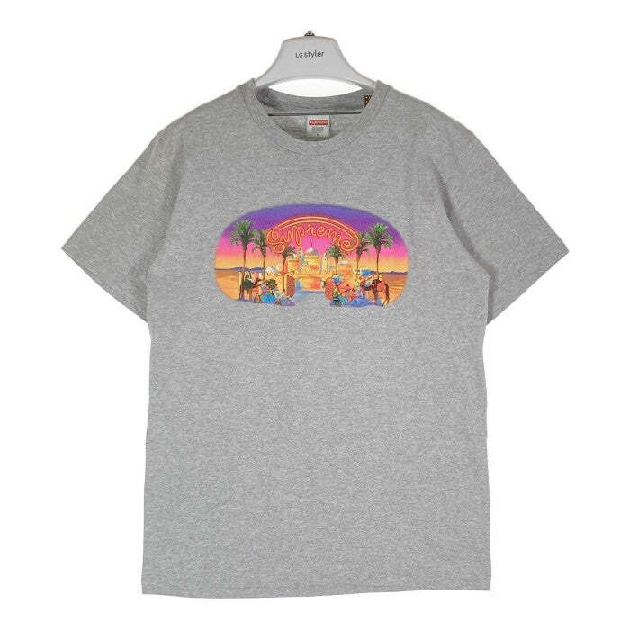 Supreme 17SS MIRAGE TEE CASABLANCE RECORD T-SHIRT GREY SIZEm Used 