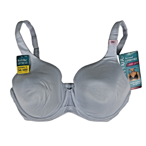 Nuevo sujetador con aros Vanity Fair Beyond Comfort Light Lift 36D azul insinuación 75204