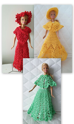 robes crochet au choix pour barbie fait main