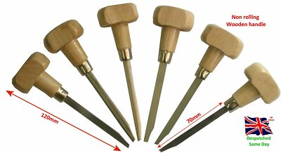 Graver Set 6pc Graver Set Wooden Handle Engraving Clock Tool Jewellers | eBay