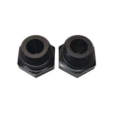 8AN ORB O'RING PLUG BLACK. FUEL RAILS and FUEL REGULARS SET of 2