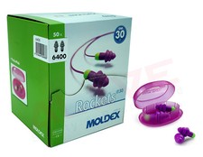 MOLDEX Rockets Reusable EarPlugs Moldex 6400 Uncorded Washable Ear Plugs SNR30db