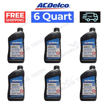 ACDelco 109326 0W-20 dexos1 Gen 3 Full Synthetic Motor Oil 6 Quart