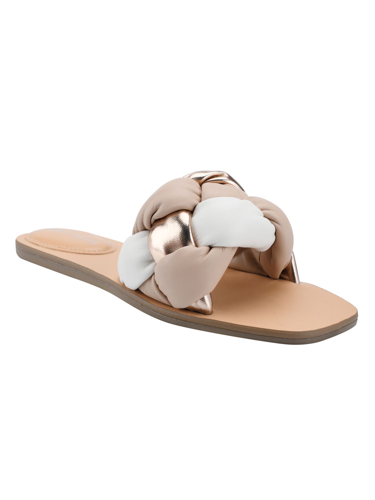 Женские босоножки MARC FISHER бежевого цвета с квадратным носком, без застежки, 6 М