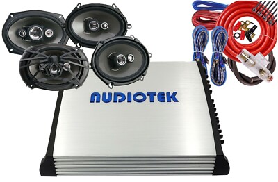 Soundstream AF.694 6x9  + AF.573 5x7'' Speakers + Audiotek AT-804 Amplifier +Kit 