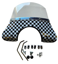 Vespa flyscreen cuppini chequered black and white PX T5 LML-All fixings included