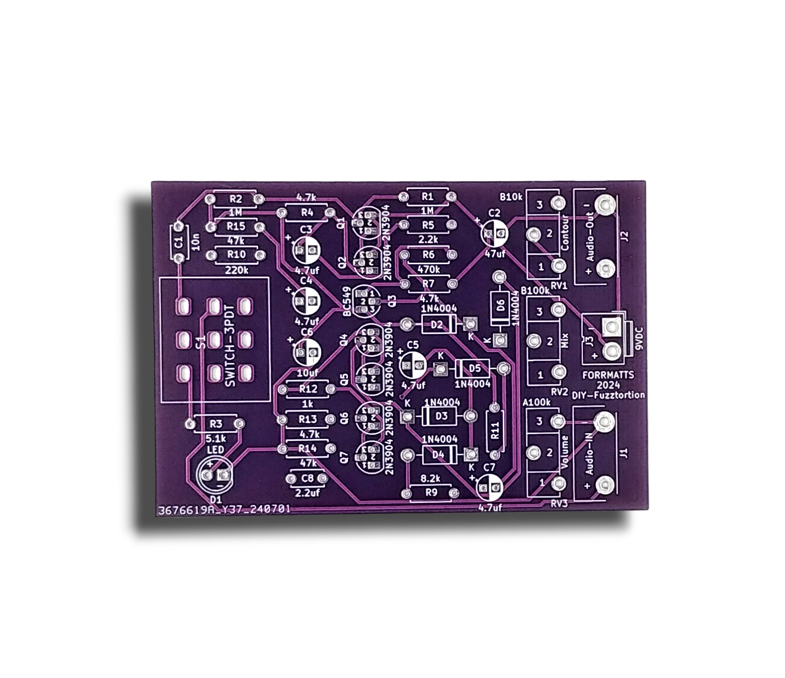 FORMATTI FAI DA TE-Fuzztortion PCB— Costruisci un overdrive di livello professionale, distorsione e fuzz