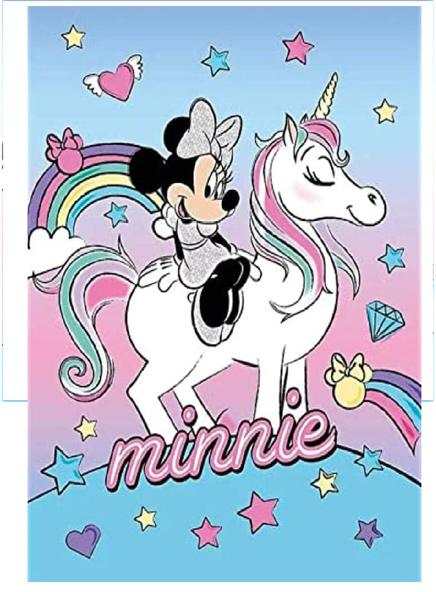 Minnie Mouse Unicorno Pile Coperta 140cm(140cm)X 100cm (100cm) Rosa