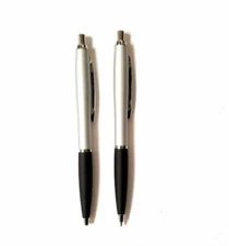 Lot of 100 Pens - Executive Holden Style Silver Metal Pens - Black ink