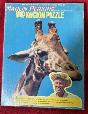 1971 Fairchild Marlin Perkins Wild Kingdom Giraffe Puzzle 60