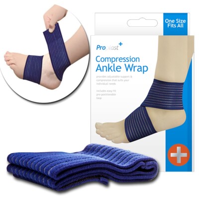 COMPRESSION ANKLE WRAP Adjustable Bandage Sport Injury Sprain/Strain ...